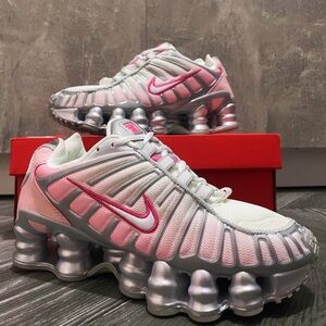 Nike Shox TL 💅 Platinum Pink Foam Metallic Sneakers Shoes HV2520-001 Sz 6.5 7.5